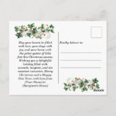 Kerstfoto Gepersonaliseerde groene vakantie Briefkaart (Achterkant)