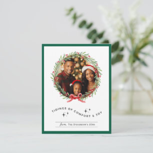 Kerstfoto Gepersonaliseerde vakantie Feestdagenkaart