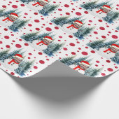 Kerstfoto gezicht cadeaupapier (Hoek)