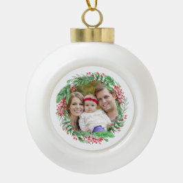 kerstfoto | Gift for Family Keramische Bal Ornament