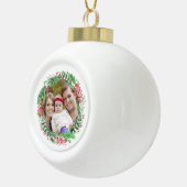 kerstfoto | Gift for Family Keramische Bal Ornament (Rechts)