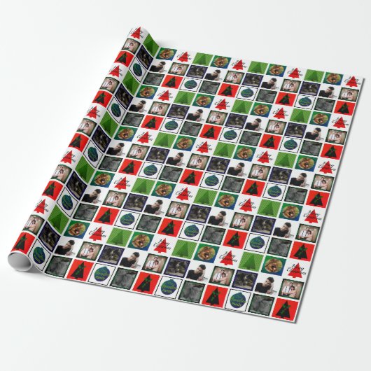 kerstfoto Gift Wrap HAMbyWG Cadeaupapier (Uitgerold)