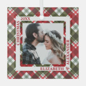 kerstfoto glas ornament (Voorkant)