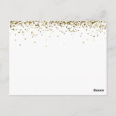 Kerstfoto Gold Glitter Script Holiday Briefkaart (Achterkant)