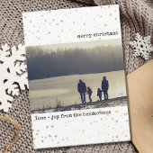 Kerstfoto Gouden Sterren Feestdagenkaart