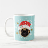 Kerstfoto Grappig Elf Santa Pet Blauw Koffiemok (Links)