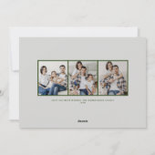 Kerstfoto Greenery Familie Vakantie Kaart (Achterkant)