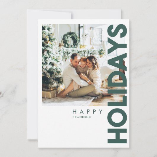 Kerstfoto | Groen Gelukkig Kerstfeest (Voorkant)