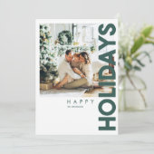 Kerstfoto | Groen Gelukkig Kerstfeest (Staand voorkant)