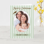 kerstfoto  groene strepen kaart (Gele Bloem)