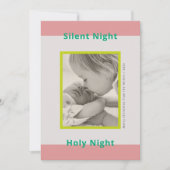 Kerstfoto groet pasgeboren baby feestdagenkaart (Voorkant)