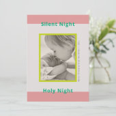 Kerstfoto groet pasgeboren baby feestdagenkaart (Staand voorkant)