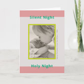 Kerstfoto groet pasgeboren baby kaart (Voorkant)