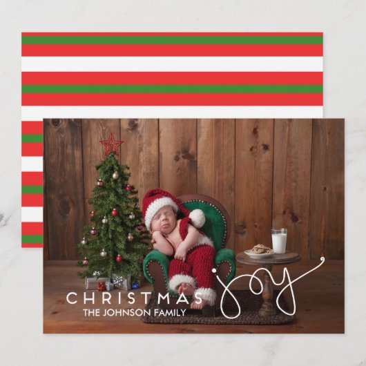 kerstfoto | Handschrift Feestdagenkaart (Voorkant / Achterkant)