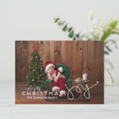 kerstfoto | Handschrift Feestdagenkaart (Staand voorkant)