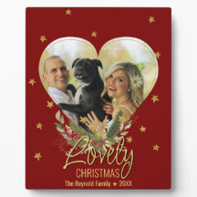 Kerstfoto Hartelijk aantrekkelijk Gold Glitter Sta