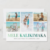 Kerstfoto Hawaii Mele Kalikimaka Feestdagenkaart (Voorkant)