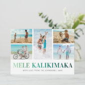 Kerstfoto Hawaii Mele Kalikimaka Feestdagenkaart (Staand voorkant)