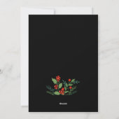 Kerstfoto Holly en Berries Feestdagenkaart (Achterkant)