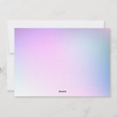 Kerstfoto Hologram Pastel Feestdagenkaart (Achterkant)