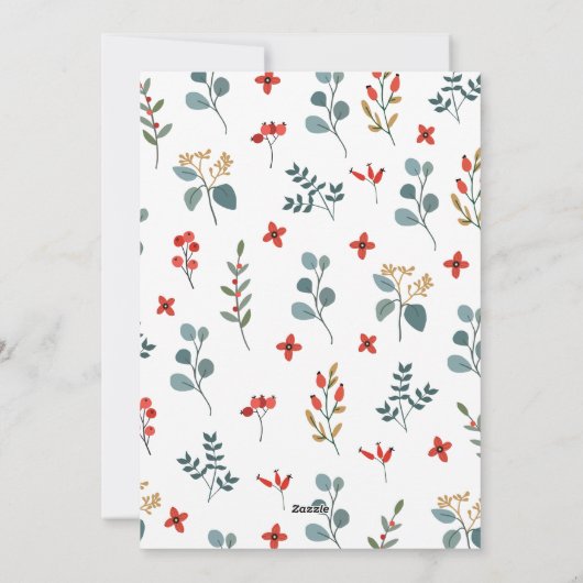 Kerstfoto Hoop Joy Love Eucalyptus Leah Ho Feestdagenkaart (Achterkant)