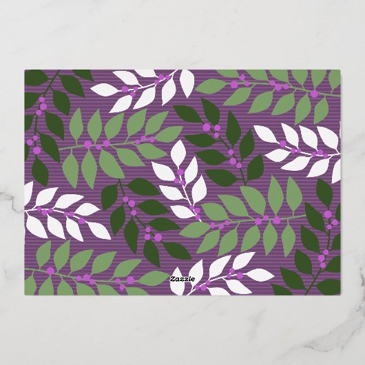 Kerstfoto, horizontaal met Gold MERRY Folie Feestdagenkaart (Achterkant)