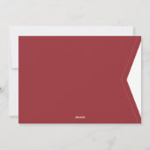 Kerstfoto in rood bewerkbaar feestdagenkaart (Achterkant)