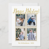 kerstfoto-inklage feestdagenkaart (Voorkant)