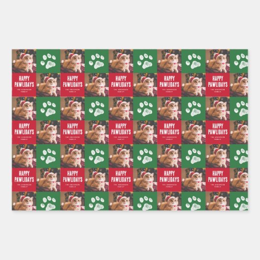 kerstfoto inpakpapier vel (Voorkant 2)