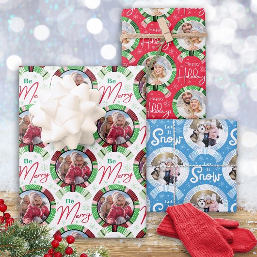 kerstfoto inpakpapier vel