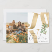 Kerstfoto Joy Familie Prettig Kerstfeest Feestdagenkaart (Voorkant)