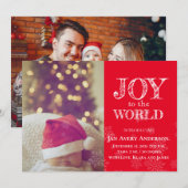 Kerstfoto Joy to the World Baby aangekondigd Kaart (Voorkant / Achterkant)