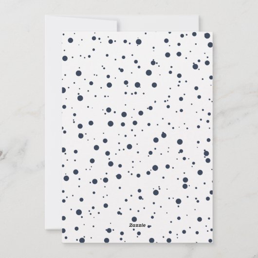 Kerstfoto 'Joy to the World' in marineblauwe kerst Feestdagenkaart (Achterkant)