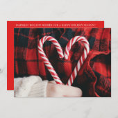 KERSTFOTO KAART | Kerst Kerststokken (Voorkant / Achterkant)