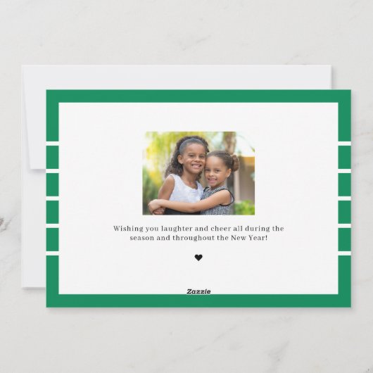 Kerstfoto kaart met Santa EDITABLE KLEUR (Achterkant)