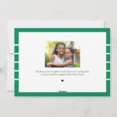 Kerstfoto kaart met Sinterklaas BEWERKBARE KLEUR (Achterkant)