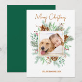 Kerstfoto Kaart Modern Elegant (Voorkant / Achterkant)