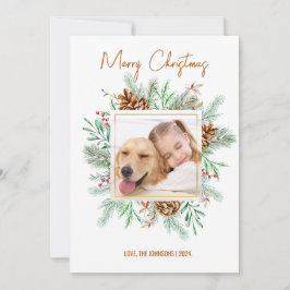 Kerstfoto Kaart Modern Elegant