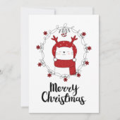 KERSTFOTO KAART | Prettige kerstdagen Rendier Kat (Voorkant)