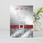 kerstfoto Kaart Santa Belt Glitter (Staand voorkant)