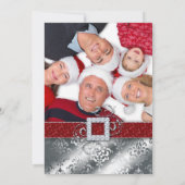 kerstfoto Kaart Santa Belt Glitter (Achterkant)