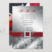 kerstfoto Kaart Santa Belt Glitter (Voorkant / Achterkant)