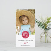 Kerstfoto kaart van Sinterklaas' goede lijst (Staand voorkant)