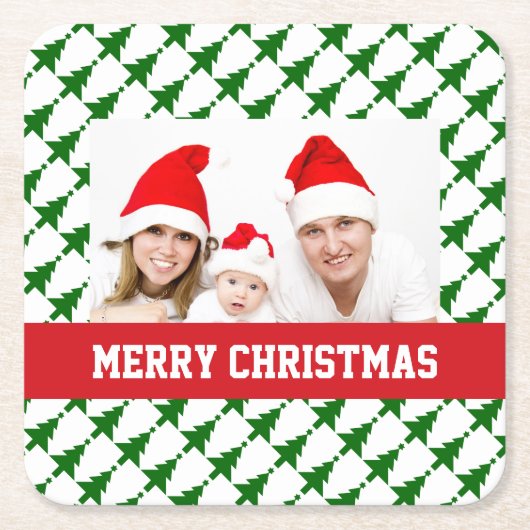Kerstfoto Kartonnen Onderzetters (Voorkant)