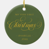 kerstfoto keramisch ornament (Achterkant)