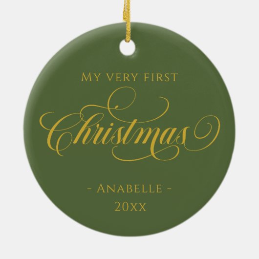 kerstfoto keramisch ornament (Achterkant)