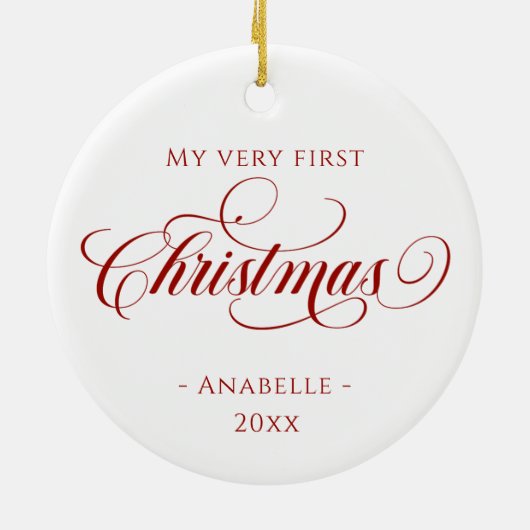 kerstfoto keramisch ornament (Achterkant)