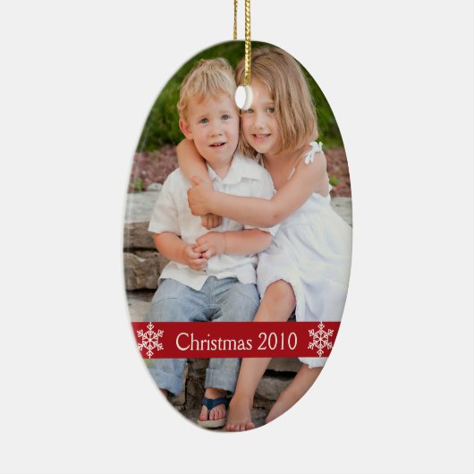 kerstfoto keramisch ornament (Rechts)