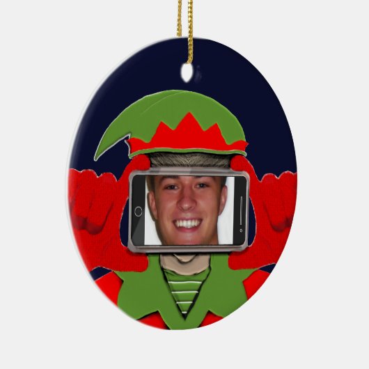 kerstfoto keramisch ornament (Rechts)