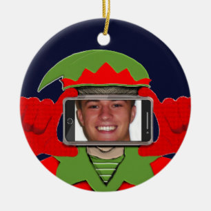 kerstfoto keramisch ornament